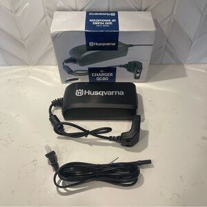 OEM Husqvarna AB Battery Charger QC80 100-240v / 100W. Genuine Original 36v / 2A